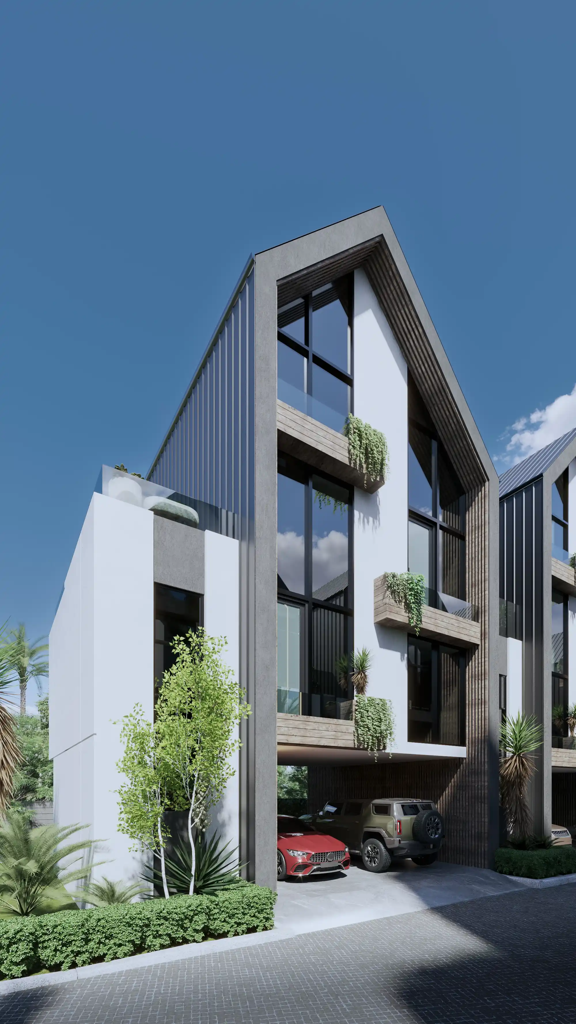 Brownstone Construction townhome unit portrait – luxury residential development